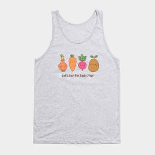 Cute Vegetables Lets Root For Each Other Positive Words Tank Top